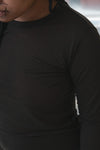 BASERANGE Classic Bamboo Fiber Bamboo Cotton Long Sleeve T-Shirt Series Collection Round Neck Bottoming Shirt France BAS-TOLS-BL-000-FOVEA